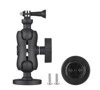 SUNGOOYUE Montaje de la Cámara de Kayak, Cabezal de Bola Giratoria Ajustable de 360 ° con Soporte de Cámaras de Acción Compatible con la Pista Universal Extensible para Pesca de