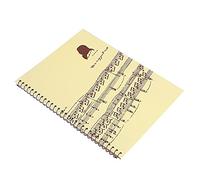 SUNGOOYUE Nota Musical Note, 50 Páginas Manuscrito Manuscrito Escribir Papel, Hermoso Capitán, Piano Negro/Negro/Música Amarilla/Separación Amarilla (Patrón de puntaje amarillo)