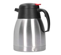 SUNGOOYUE Olla Térmica de Sobremesa con Tapa Giratoria, Jarra Aislada Al Vacío de Acero Inoxidable de 1,2 L y 1,5 L, Vertedor con una Sola Mano, Fácil de Limpiar para Uso Comercial de té y café en