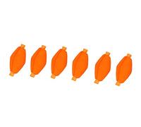SUNGOOYUE Pantalla de Ataque de Alimentos de Espuma de Fouma para Pesca Dental, un Clip Pesado para un Cinturón de Línea Fuerte, 6 Partes/Pescadores, Naranja/Fluor, Peso 6 G (Rojo)