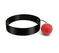 SUNGOOYUE Pelota de Boxeo para Reflejos, Pelota de Boxeo de Goma de PU con Diadema Ajustable para Coordinación Mano-Ojo, Entrenamiento de Velocidad de Reacción, Equipo de Físico (Rojo)