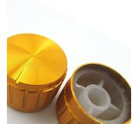 SUNGOOYUE Perilla de Interruptor, Perilla de Control de Volumen Giratoria de Aleación de Aluminio con Diseño Antideslizante, para Licuadora de Máquina de Jugo de Potenciómetro de Lámpara (GOLD)