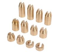 SUNGOOYUE Pesos de Equilibrio de Radios de Latón Ajuste Universal para Motocicletas Vintage Super Moto Dual Sport Métricas Cruisers Modelo GS 8 Tamaños Pesas de Rueda Reutilizables (Juego de 12