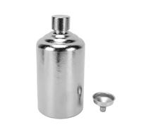 SUNGOOYUE Petaca Redonda de Titanio Puro para Vino, Botella Cilíndrica Portátil y Ligera con Embudo de Acero Inoxidable para Acampar Al Aire, Hacer Senderismo y mochilear. (520 ml)