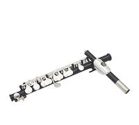SUNGOOYUE Piccolo Kit Plateado C Piccolo Desmontable de 16 Agujeros con Paño de Limpieza Destornillador y Caja de Cuero PU para Estudiantes Principiantes Banda Orquesta (BLACK)