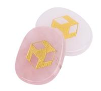 SUNGOOYUE Piedras de Cristal de Chakra, Cristales Curativos, Piedras Talladas con Patrón Geométrico Dorado, Reiki, Meditación Espiritual Tranquila y Regalos de Yoga para Mujeres, Hombres