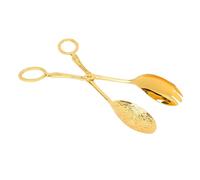 SUNGOOYUE Pinzas para Ensalada Tijeras Elegantes de Metal para Servir de Estilo Europeo para Buffet de Fiestas, Material de Aleación de Zinc (GOLD)
