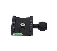 SUNGOOYUE Placa de Prolongación Rápida de la Abrazadera de Metal, Base de Carga Rápida con Regla de Precisión para el Arca RRS Benro -totive, Apertura de la Mandíbula de 37 Mm a 42 Mm, Negro, Negro,
