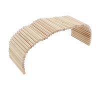 SUNGOOYUE Plataforma de Escalada para Hámster, Puente de Madera de Abedul para Escondite de Mascotas, Rampa de Túnel para Animales Pequeños, Juguete para Masticar, Cabaña de Escalera Flexible para