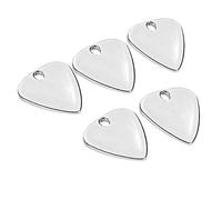 SUNGOOYUE Púa de Guitarra de Metal, Aleación de Zinc, Púa de Guitarra de 3 Cm X 2,5 Cm X 2,5 Mm, Centro Cóncavo Liso con Orificio para Colgar para Eléctrica, Bajistas, Práctica de Interpretación