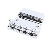 SUNGOOYUE Puente de bajo de 4 Cuerdas, Soporte de Cuerda de Aleación de Zinc con Silletas Ajustables para Actualización y Reparación de Bajos Eléctricos