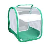 SUNGOOYUE Recinto de Malla con Malla Ajustada y Paneles Transparentes para Criar Objetos Voladores Pequeños, Diseño Plegable de 20x20,5x24cm