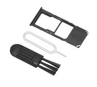 SUNGOOYUE Reemplazo de Bandeja de Tarjeta SIM, Soporte Profesional de Bandeja con Ranura para Tarjeta SIM para A51 A515U, con Pin de Expulsión y Cepillo (Black)