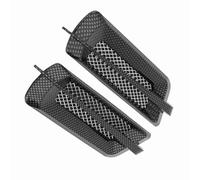 SUNGOOYUE Rejilla de Ventilación Lateral para Entrada de Aire del Coche, Cubiertas de Conductos de Aletas Laterales Chapadas en ABS, Instalación Adhesiva de 2 Piezas de 22 X 5 Cm, Aspecto de Rejilla