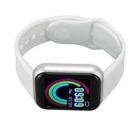SUNGOOYUE Reloj Inteligente de Fitness, Monitor de Actividad del Sueño con Conteo de Pasos, Distancia de Quema de Calorías, IP65 Resistente Al Agua para Mujeres, Hombres, iOS y (Plata Blanco)