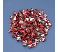 SUNGOOYUE Remaches Cuadrados Tachuelas de Metal, 200 Piezas Tachuelas Pirámides de Metal de 9 Mm para Artesanía en Cuero, Picos Decorativos de Fácil Instalación para Ropa Bolsas Cinturones (Fondo