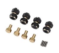 SUNGOOYUE Ruedas de Latón de 10 Mm Extensión de Cubo Hexagonal Adaptador de Accionamiento Hexagonal Latón Macizo 4 Piezas 7 Mm de Diámetro 3,5 Apertura Central Ajuste Estable para 1 18
