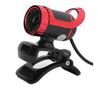 SUNGOOYUE S9 Cámara Web Giratoria 1080P Micrófono Incorporado de Enfoque Manual para TV (Rojo)