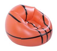 SUNGOOYUE Silla Inflable de Baloncesto, sofá Inflable de PVC Naranja, sofá de Salón Portátil para Uso en Interiores y Exteriores en la Sala de Juegos de Fiesta en la Piscina de la Playa,