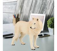 SUNGOOYUE Simulación de Lobo Ecológica Mini Modelo Animal Juguete Decoración Realista para Educación Infantil Plástico Amigable para el Medio Ambiente para Aprender y Jugar (Gran Lobo Malo)
