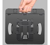 SUNGOOYUE Soporte para Computadora Portátil, 8 ángulos, Ajustable, Ergonómico, Plegable, Portátil, Rotación de 360 Grados con Diseño Hueco para el Hogar, Oficina, Escuela, (Black)