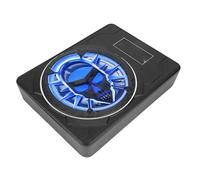 SUNGOOYUE Subwoofer para Automóvil, Amplificador Incorporado Súper Delgado de 10 Pulgadas, 800 W, Control Remoto Debajo del Asiento, Subwoofer para Automóvil con Alimentación Activa y (Blue)
