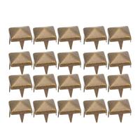 SUNGOOYUE Tachuelas Cuadradas de Latón con Cuatro Mandíbulas, 400 Juegos de 4 Mm, 5 Mm, 6, 7, para Manualidades, Bolsos, Zapatos, Ropa, Puntas de Clavos Punk para Artesanos y Proyectos de Moda