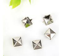 SUNGOOYUE Tachuelas Cuadradas de Latón con Cuatro Mandíbulas, 400 Juegos de 4 Mm, 5 Mm, 6, 7, para Manualidades, Bolsos, Zapatos, Ropa, Puntas de Clavos Punk para Artesanos y Proyectos de Moda