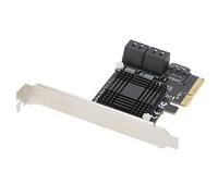 SUNGOOYUE Tarjeta de Expansión PCI E a 5 Puertos 3.0 Módulo Convertidor, Chip JMB585 Original Transmisión Estable de Alta Velocidad con Indicador LED, para Computadora OS X 7 8 10