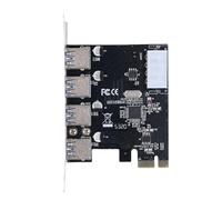 SUNGOOYUE Tarjeta de Expansión PCI Express USB 3.0-4 Puertos Ultra Alta Velocidad - FebSmart Autoalimentada para 2000, Vista, Compatible con Dispositivos USB