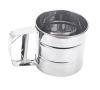SUNGOOYUE Taza Tamizadora de Harina, Tamiz de Presión Manual de Acero Inoxidable de 24 Mallas con Superficie Antiadherente, para Hornear Pasteles, Pasteles, Pan y Galletas