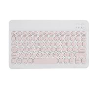 SUNGOOYUE Teclado Inalámbrico Bluetooth, Teclas Ampliadas de 10 Pulgadas, Panel de Metal Cepillado, Portátil, Ultrafino, con Teclas Silenciosas Estilo Tijera, para Teléfono Inteligente, (Pink)