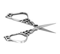SUNGOOYUE Tijeras de Costura Vintage Tijeras de Bordar de Acero Inoxidable 12 Cm 4,7 Pulgadas Diseño Clásico de Ciruela para Costura Colección de Manualidades de Recorte de Belleza (gris-plata)
