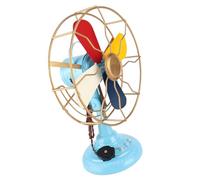 SUNGOOYUE Ventilador de Escritorio Antiguo, Decoración de Metal, Modelo de Ventilador de Mesa Retro, Hierro, 35 X 26 X 14,5 Cm, Base Ancha, Adorno de Escritorio para Pasillo, Estantería, Sala de