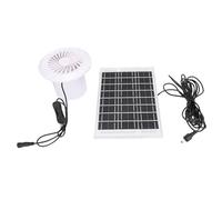 SUNGOOYUE Ventilador de Ventilación Solar Extractor Redondo de Energía Solar de 6 W con Panel IP67 de Aleación de Aluminio y Plástico para Invernadero, Gallinero, Ventilación de Cobertizo para Casa