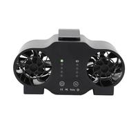 SUNGOOYUE Ventilador Portátil Recargable, Ventilador de Clamp/Holder de Cintura Ajustable de 4 Velocidades con Flujo de Aire Bidireccional para Acampar Al Aire, Salidas de Duales 10 M/s Fuerte