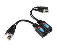 SUNGOOYUE Video Power Balun Transcever 12-48V, Soporte de Señales de Video HD-CVI/AHD/TVI/CVBS con Chip de Protección, Indicador LED para el de Monitoreo