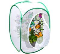 SunGrow Hábitat Plegable de Mariposa, Jaula de Mariposa de 24 Pulgadas para orugas, CREA Granja, recinto para criar Moscas Soldados, Mariquitas, libélulas o Moscas domésticas para alimentación de