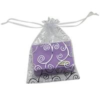 SUNGULF - 100 Bolsas de organza con cierre de cordón, de 12,7 x 17,7 cm. Bolsa de regalo, resistente, en color caramelo