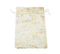 SUNGULF 100 Piezas de cordón Bolsa de Organza Candy Bolsa de Regalo de 6 "x8 Fuerte Joyas Fiesta Boda Favor