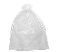 SUNGULF Bolsas de organza con cordón de 12 x 16 pulgadas, bolsas grandes transparentes para regalos de boda, fiesta, Navidad (blanco, 100 paquetes)