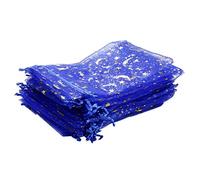 Sungulf - Lote de 100 bolsas de regalo para bodas y estrellas, 4 x 6 pulgadas, color azul