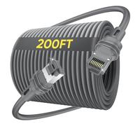 SUNGUY 60M Starlink Gen 3 Cable Starlink Standard Generación 3, Cable de Extensión Impermeable de Repuesto, Accesorios para Satélite Star Link Standard V3 (200FT/60M)