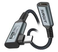 SUNGUY Alargador USB C 2M, 20Gbps 100W USB 3.2 USB C Cable Extensión 90 grados, 4K@60Hz transmisión de vídeo, compatible con iPhone16/15 Pro Max, M2 MacBook Pro XPS 15 Galaxy S24 Steam Deck Switch