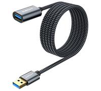 SUNGUY Cable Alargador USB 3.0, Cable de Extensión USB A Macho a Hembra Ultrarrápido de 5 Gbps para Lectores de Tarjetas, Teclados, Impresoras, Escáneres, Cámaras [2m-Gris-1piezas]