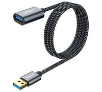 SUNGUY Cable Alargador USB 3.0, Cable de Extensión USB A Macho a Hembra Ultrarrápido de 5 Gbps para Lectores de Tarjetas, Teclados, Impresoras, Escáneres, Cámaras [1m-Gris-1piezas]