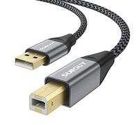 SUNGUY Cable Impresora USB 2m USB 2.0 A Macho a B Macho Impresora Cable del escáner Nylon Trenzado TPE Compatible para Canon, HP, Brother, DELL, Fujitsu - 2M
