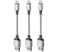 SUNGUY Cable Micro USB, [10 Piezas 0,15m] Cable de Carga Micro USB Trenzado de Nailon de Carga rápida para Android Galaxy S7/S6, Edge J7/J5/J3, Wiko, LG, PS4