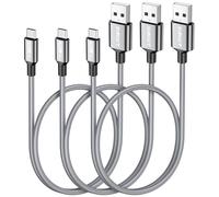 SUNGUY Cable Micro USB, [3 Piezas 0,5m] Cable de Carga Micro USB Trenzado de Nailon de Carga rápida para Android Galaxy S7/S6, Edge J7/J5/J3, Wiko, LG, PS4