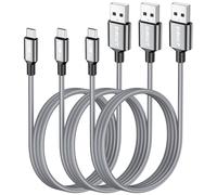 SUNGUY Cable Micro USB, [3 Piezas 1m] Cable de Carga Micro USB Trenzado de Nailon de Carga rápida para Android Galaxy S7/S6, Edge J7/J5/J3, Wiko, LG, PS4